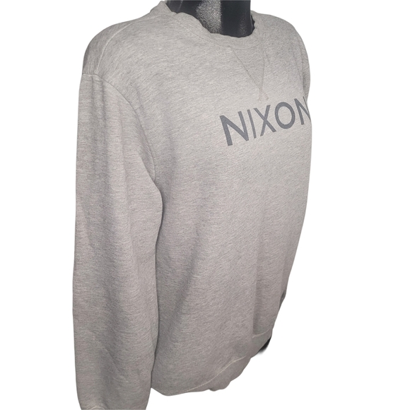 Nixon Classic Gray Logo Front Sweatshirt L - Picture 2 of 6
